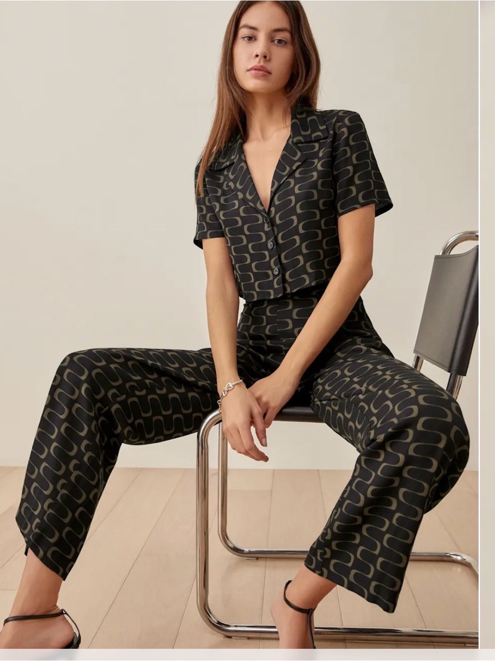 Reformation Noah Two Piece Black - Size 8